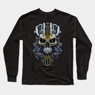 Mecha Skull S01 D45 Long Sleeve T-Shirt